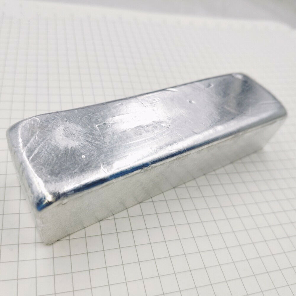 Indium Metal Block 99.995% Pure In Ingot Element Specimen Collection Hobby Gifts