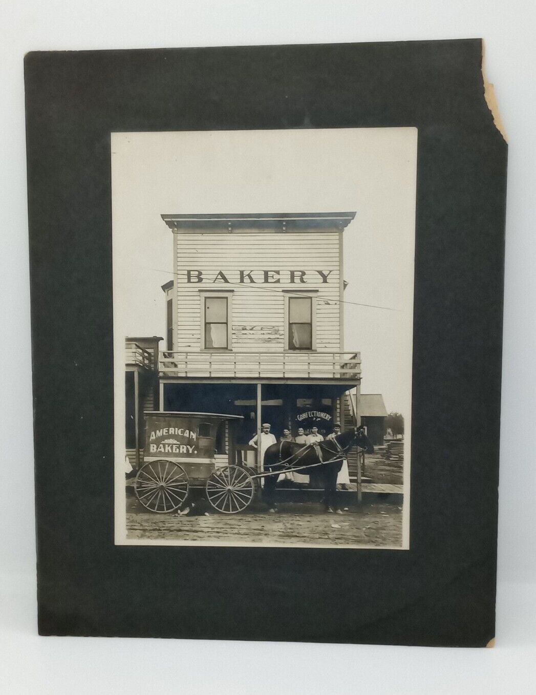 1905 Clark's American Bakery. Pomona CA. Wow  8x10 Cabinet Photo. W. Second St.