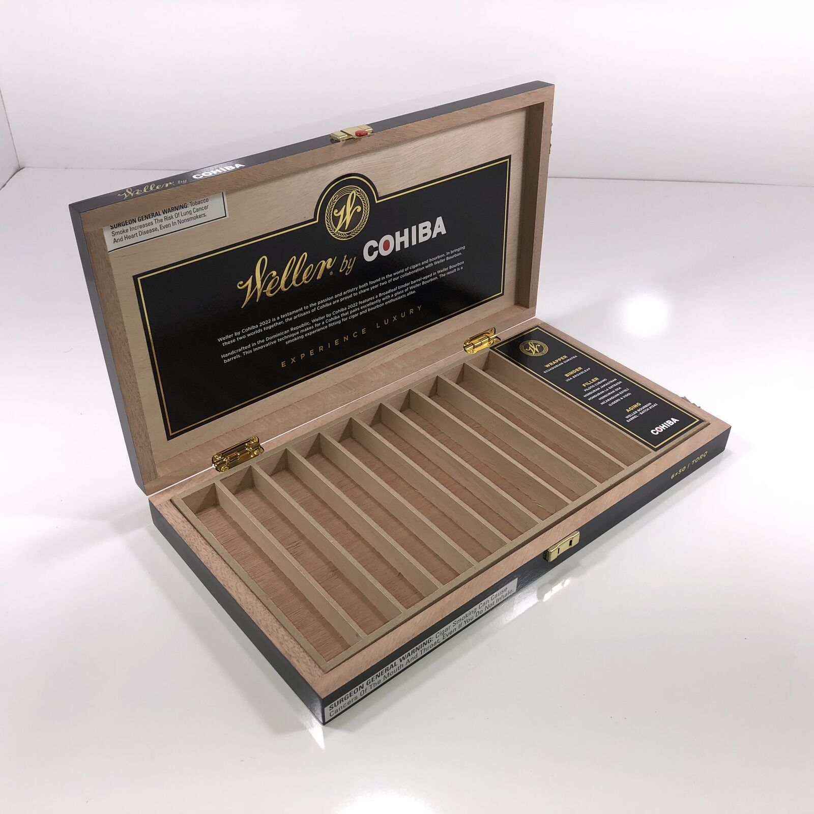 Cohiba Weller 2022 Empty Wooden Cigar Box 14.5x7.75x1.75