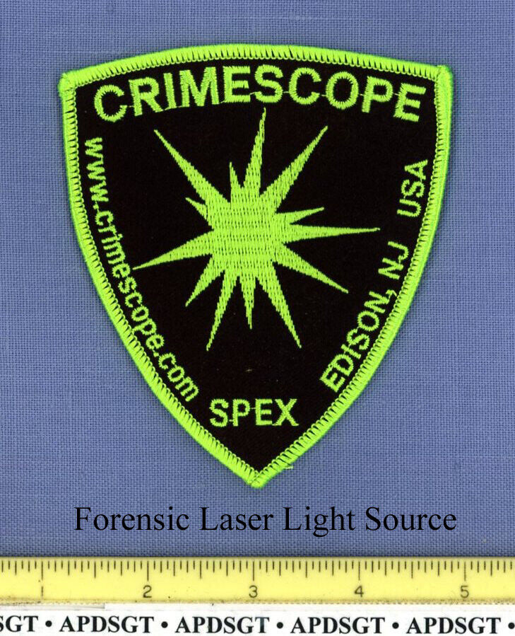 SPEX CRIMESCOPE EDISON NEW JERSEY Police Patch FORENSIC CSI HOMICIDE CRIME SCENE