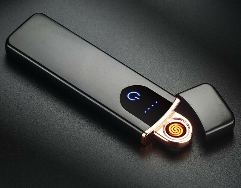 Smart Touch Sensor USB Rechargeable Double Arc Flameless Plasma Electric Lighter