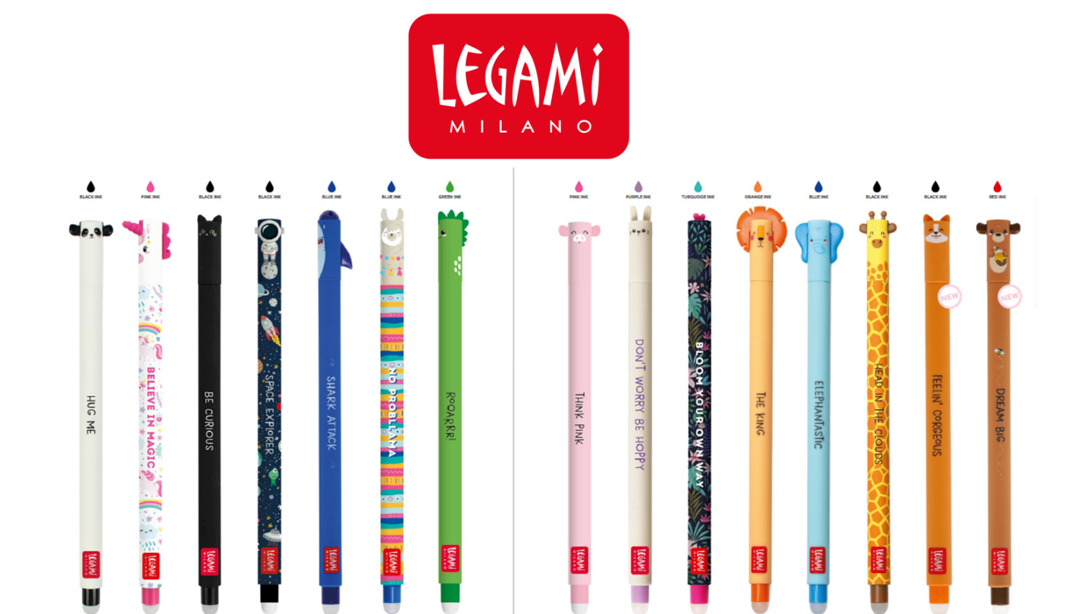 LEGAMI ERASABLE AND REFILLABLE GEL PENS COLLECT ALL OF THEM
