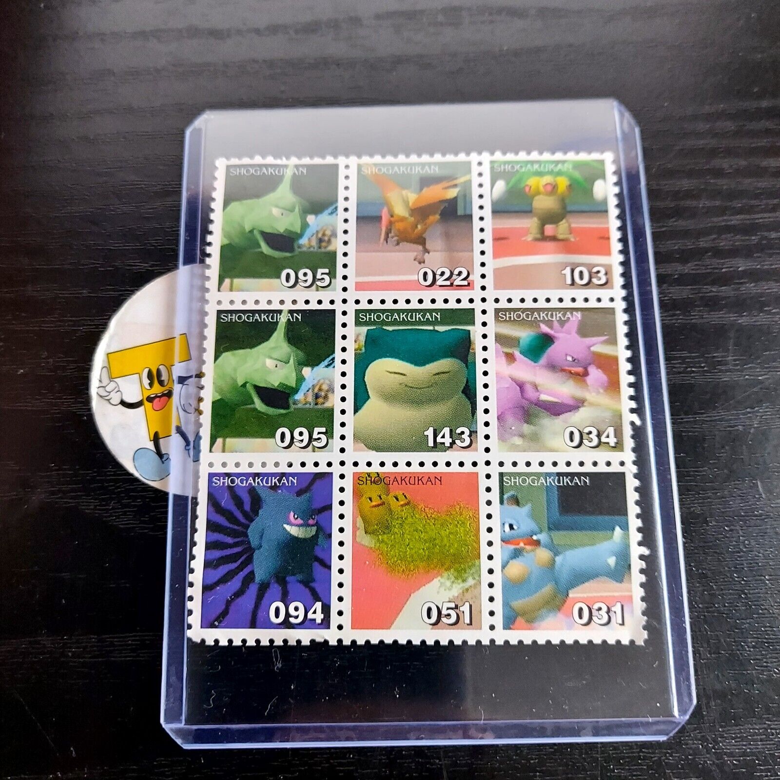 1998 Pokemon Staduim Gengar Shogakukan Stamps uncut sheet base set collection