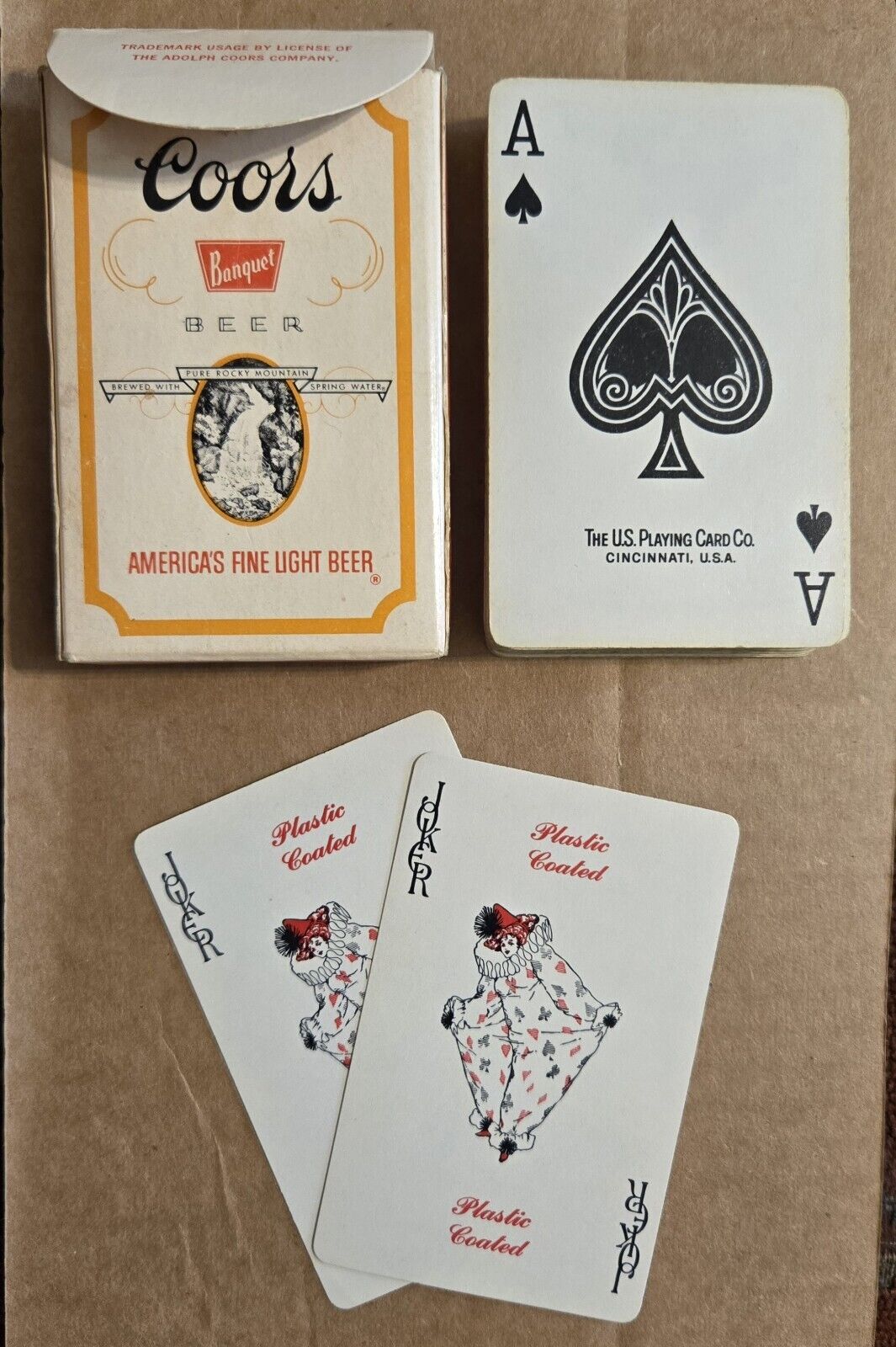 Vintage Coors Beer Playing Cards Bridge Size Complete Set Made USA F-5 