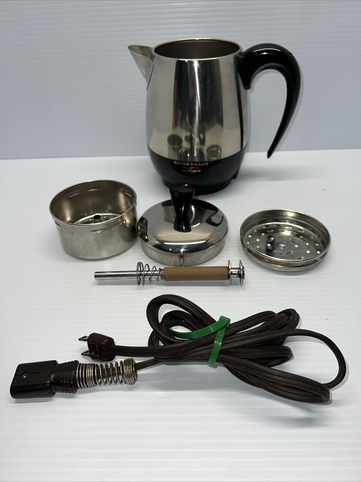 Vintage Farberware Coffee Pot Percolator 2-4 Cup Superfast #134 USA Complete