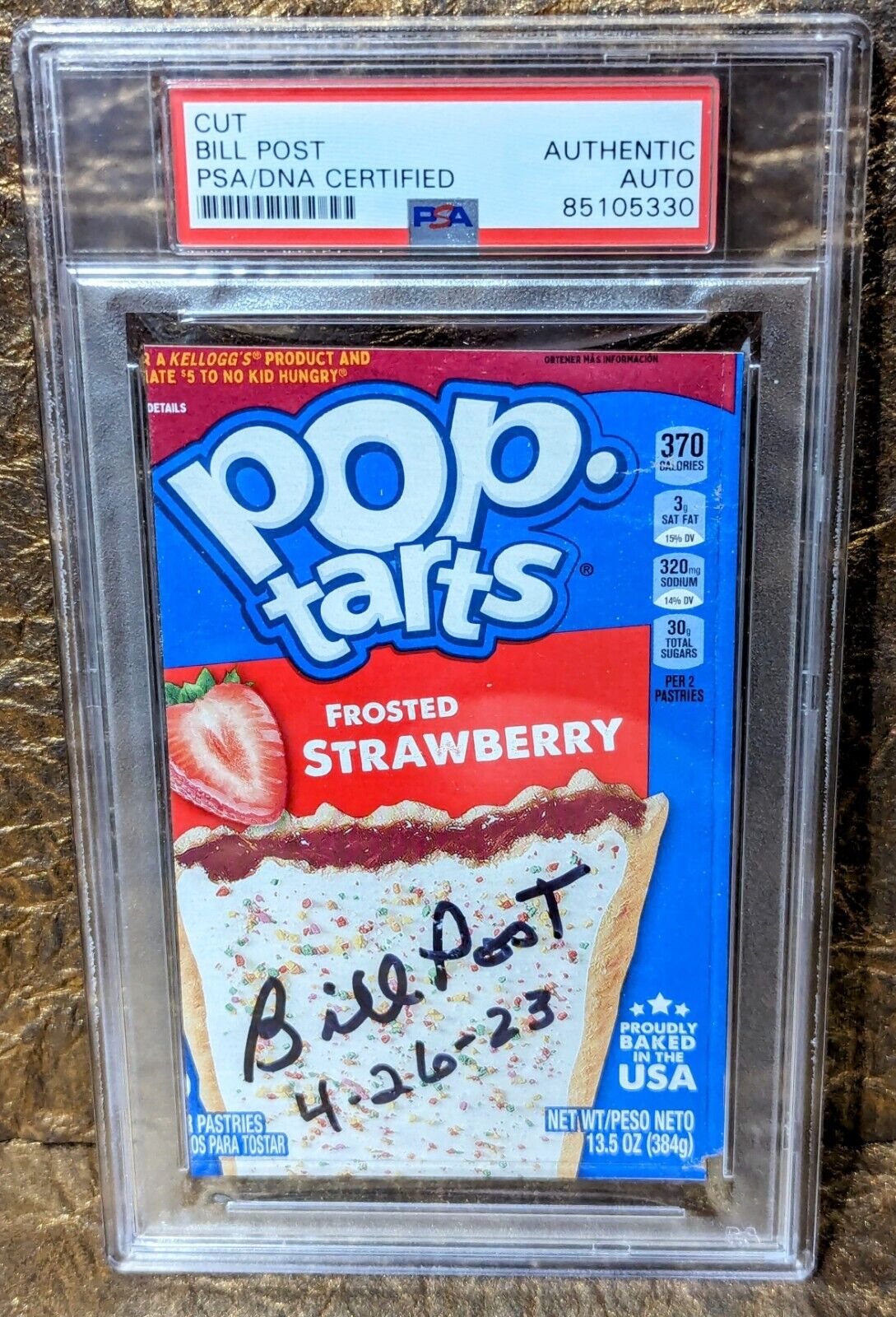 Bill Post Autograph Invented Pop-Tarts Signed Original Box Top PSA DNA 