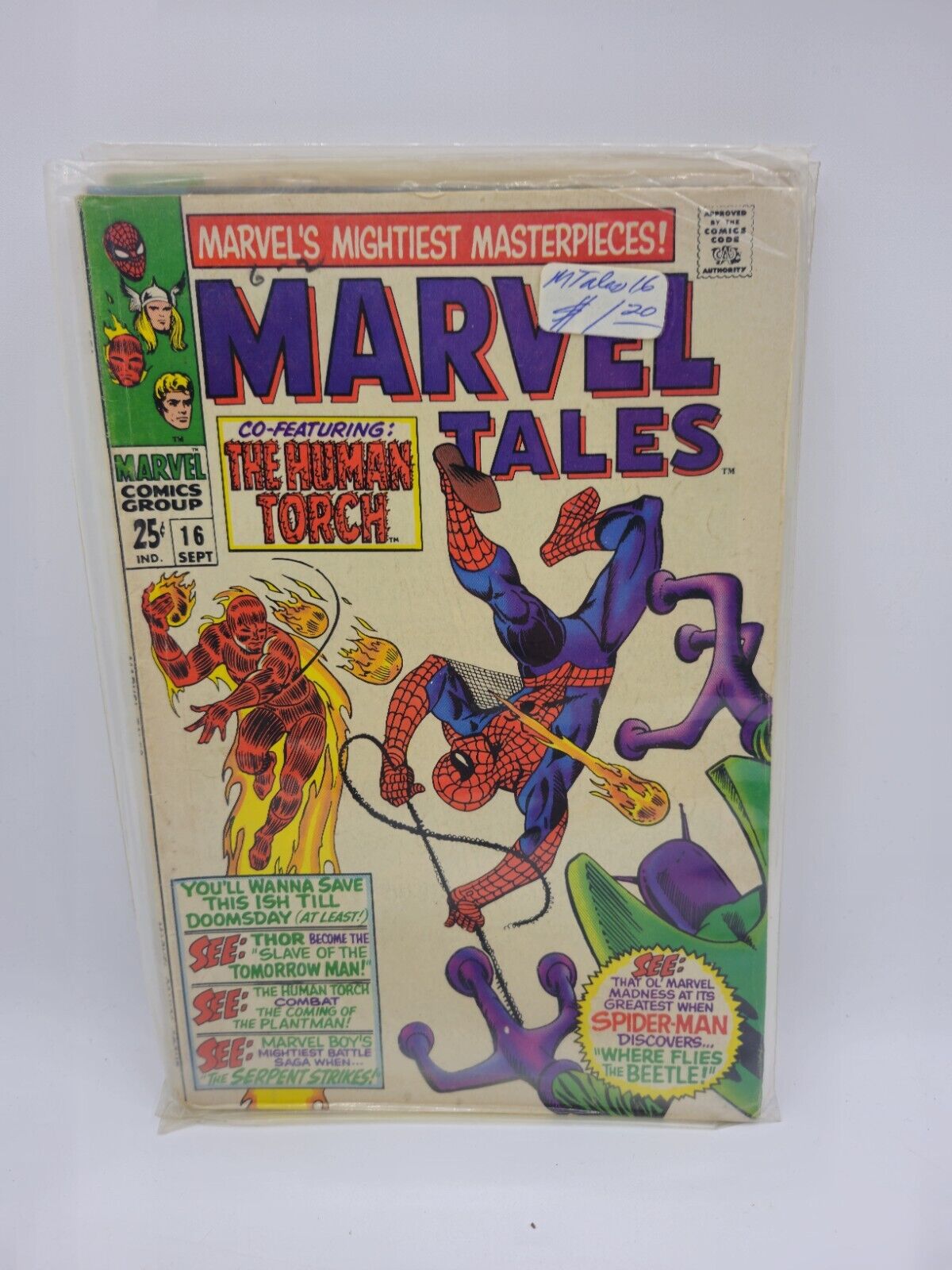 MARVEL TALES #16 (1968) Spider-Man, Human Torch, Thor, Beetle, Steve Ditko