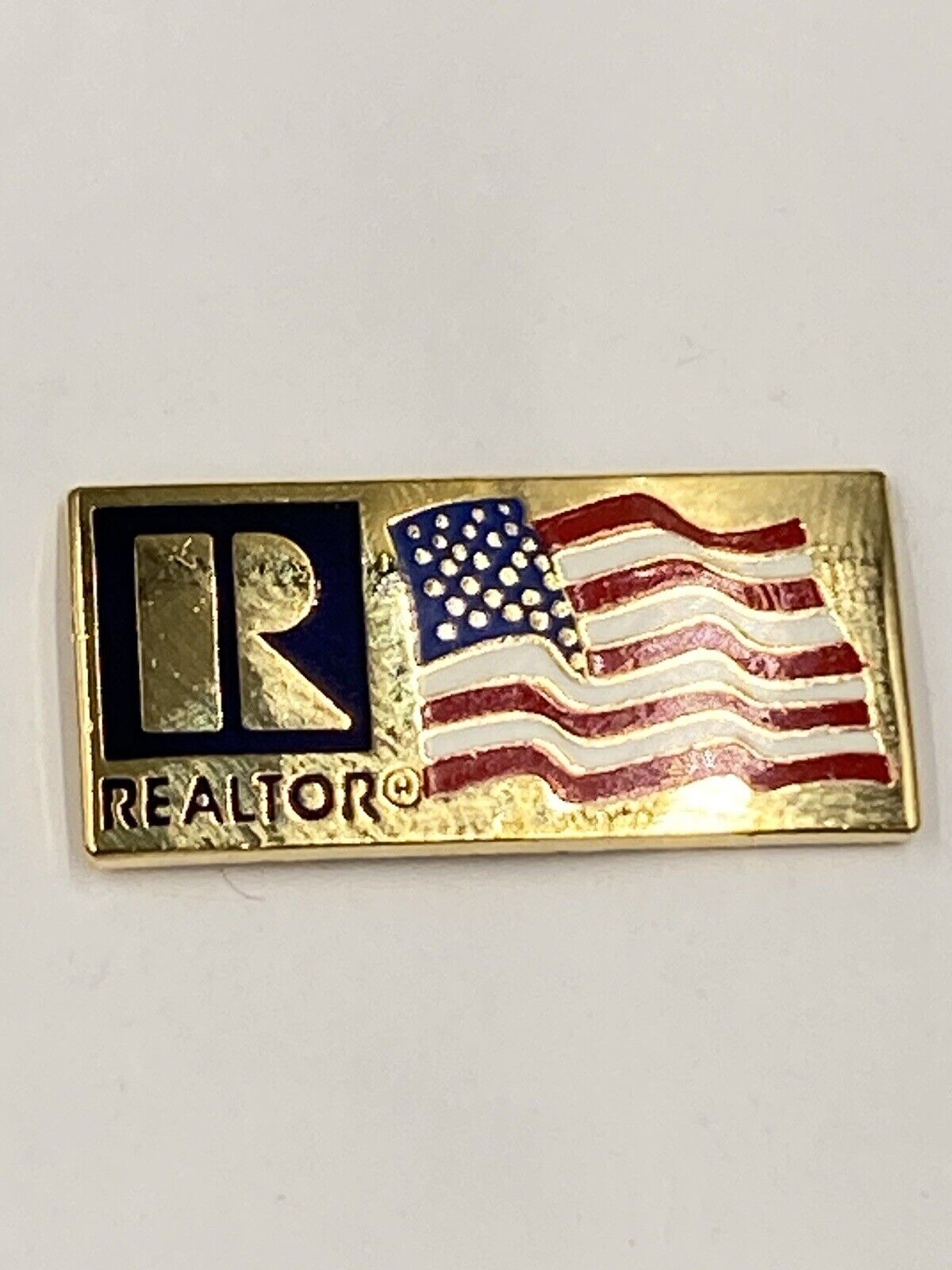 Realtor Logo W/ United States Flag Lapel Hat Pin