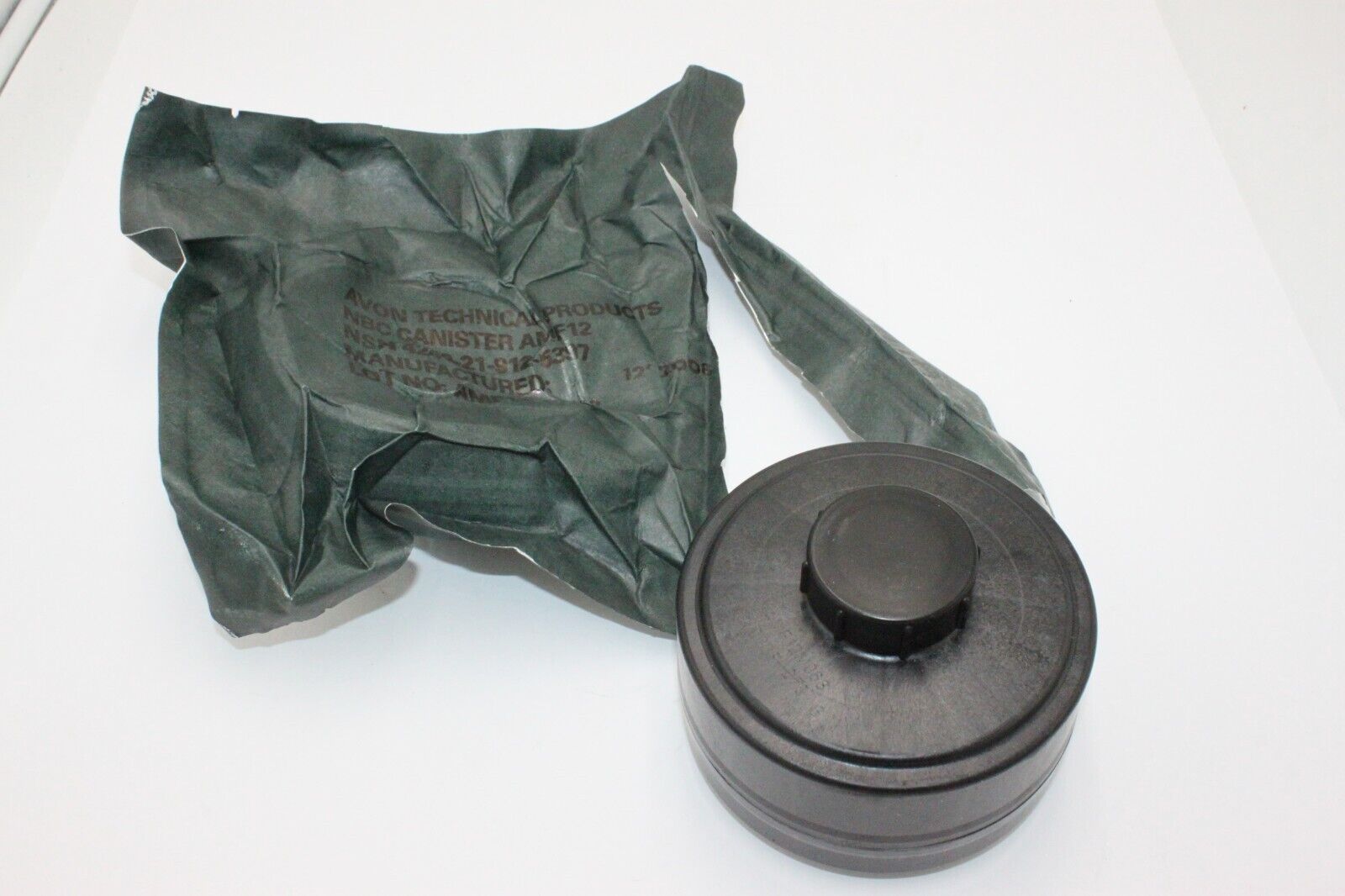 NATO AVON FM12/AMF12 40mm Threaded Filter NATO Military Gas Mask Black Canister