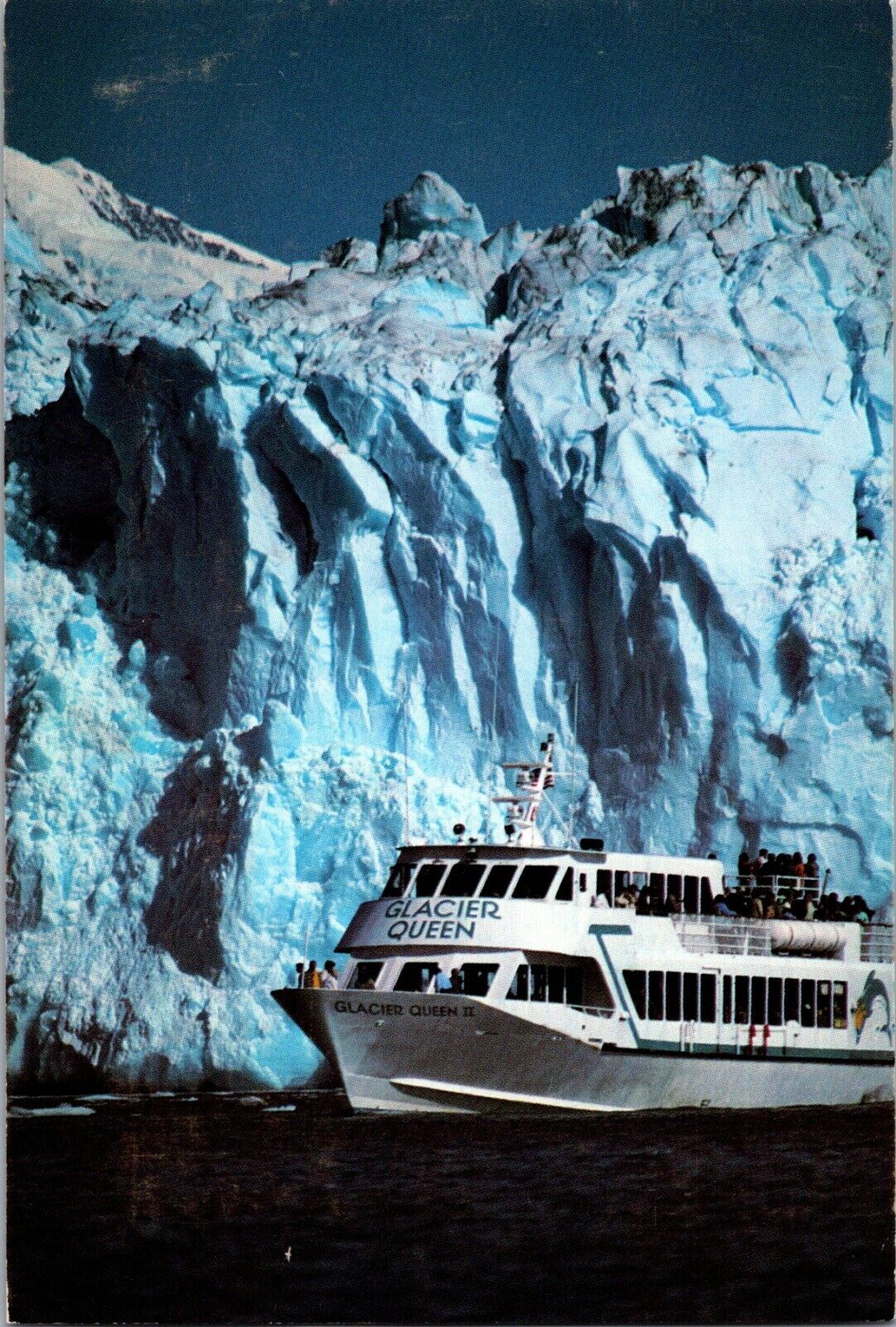 Columbia Glacier Alaska Glacier Queen II passing by icebergs climate change vtg