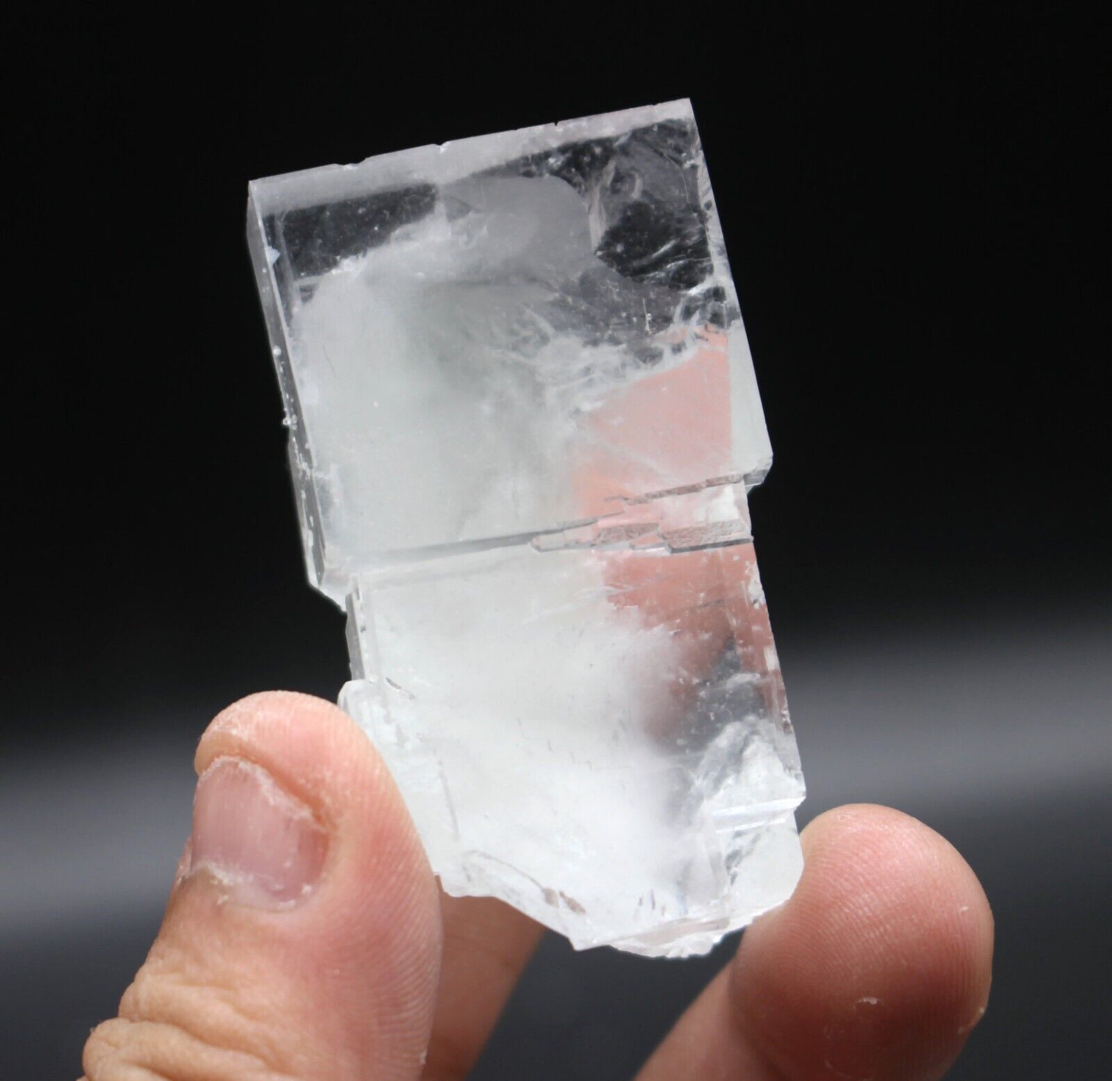99.8g Newly discovered rare natural white transparent fluorite specimen/China