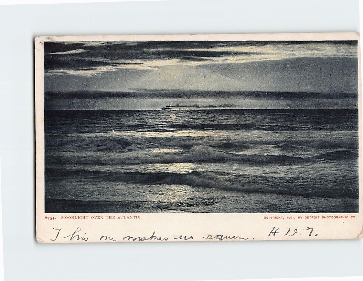 Postcard Moonlight Over the Atlantic