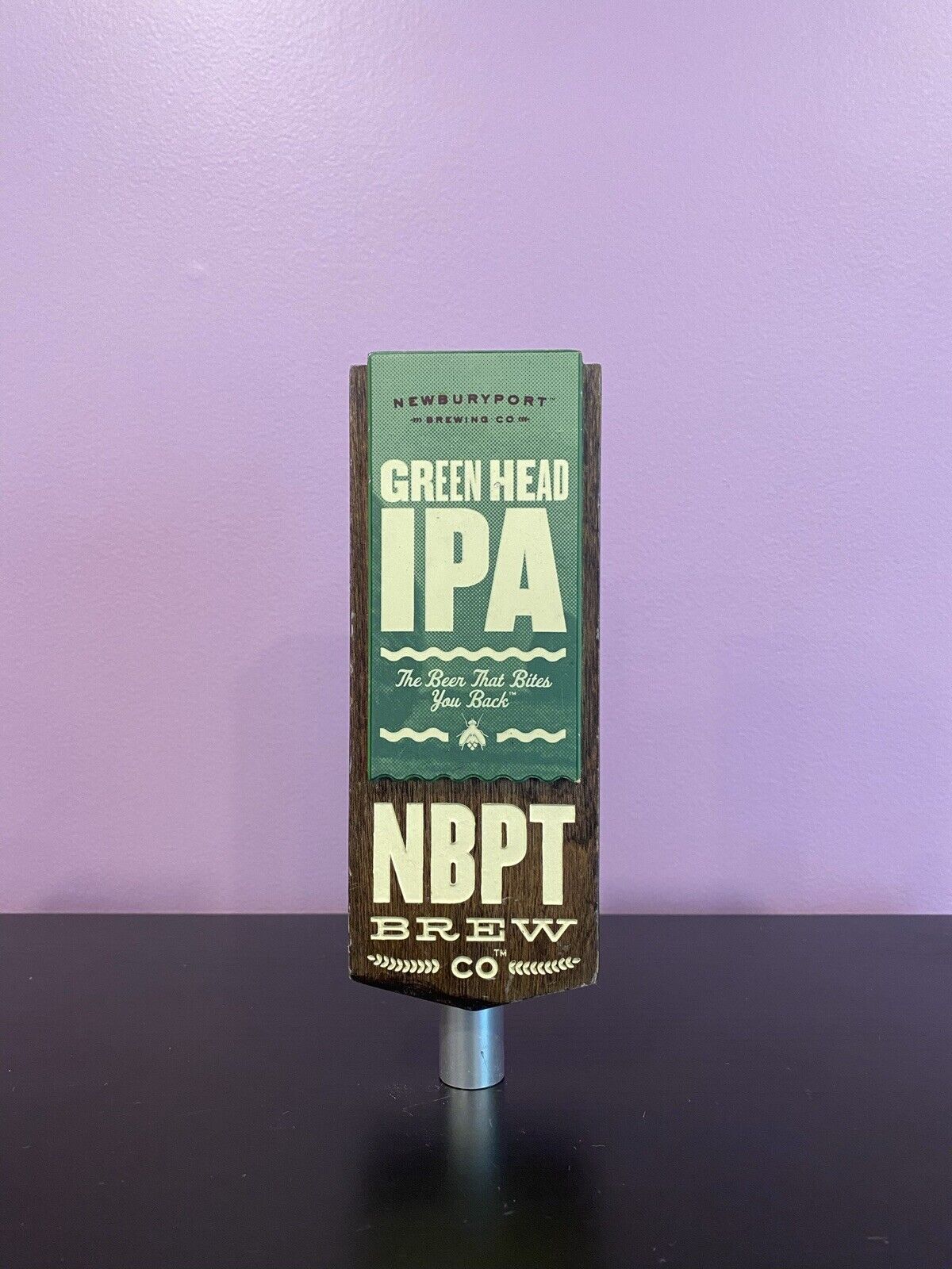 Newburyport Brewing Company Green Head IPA Beer Tap Handle 8” Tall -  Used