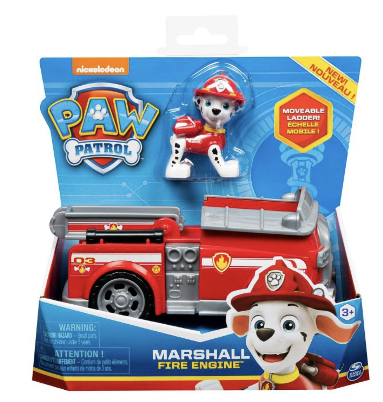 PAW Patrol Fire Engine Vehicle with Marshall Toy Set New with Box