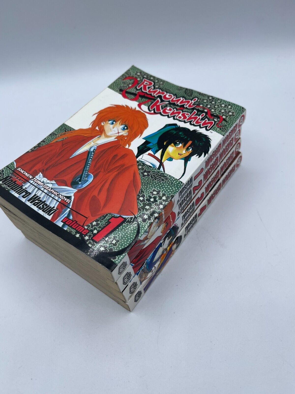 Rurouni Kenshin Vol. 1 -4 Manga Shonen Jump Graphic Novel Nobuhiro Watsuki PB