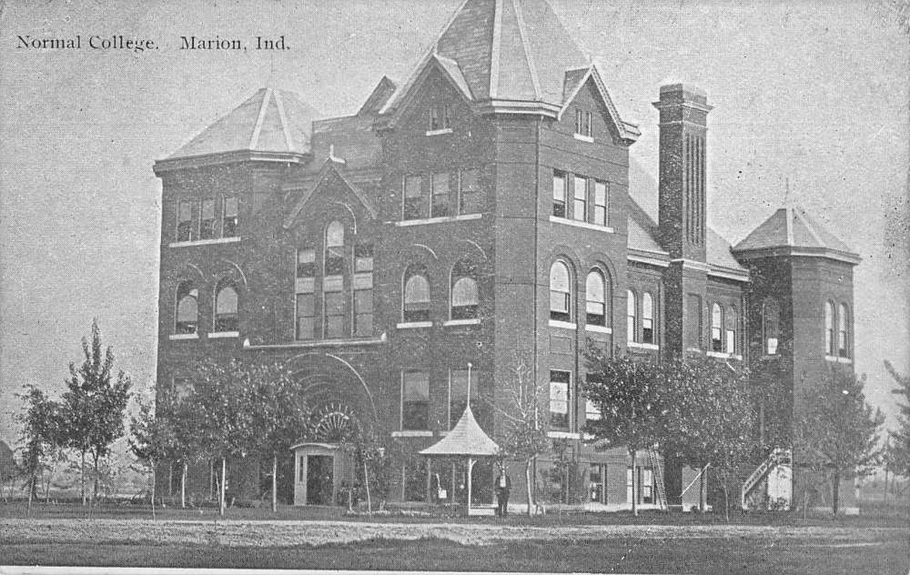 Marian Indiana Normal College Exterior Antique Postcard J80629
