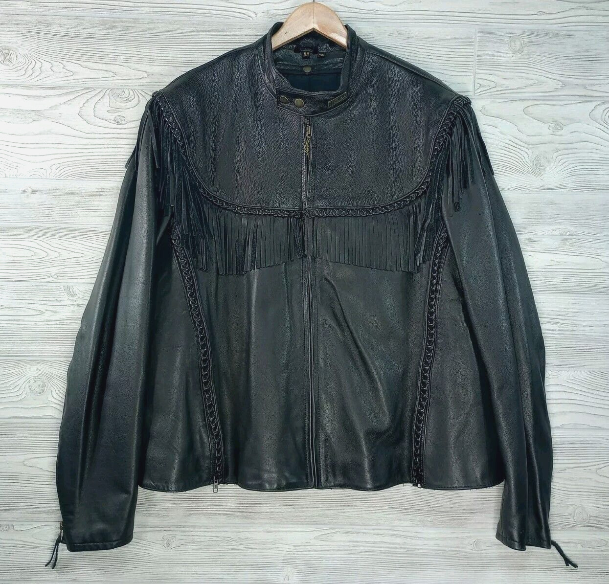 Vintage Harley Davidson Leather Jacket XXL 54 REG Willie G Wings Fringe Choncho