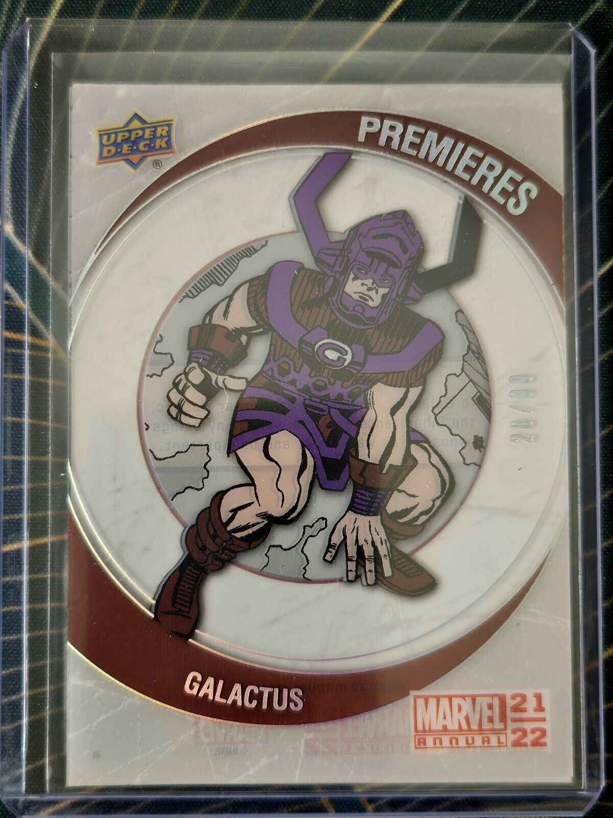 2021-22 Upper Deck Marvel Annual - Premieres Achievement - Galactus - /99 