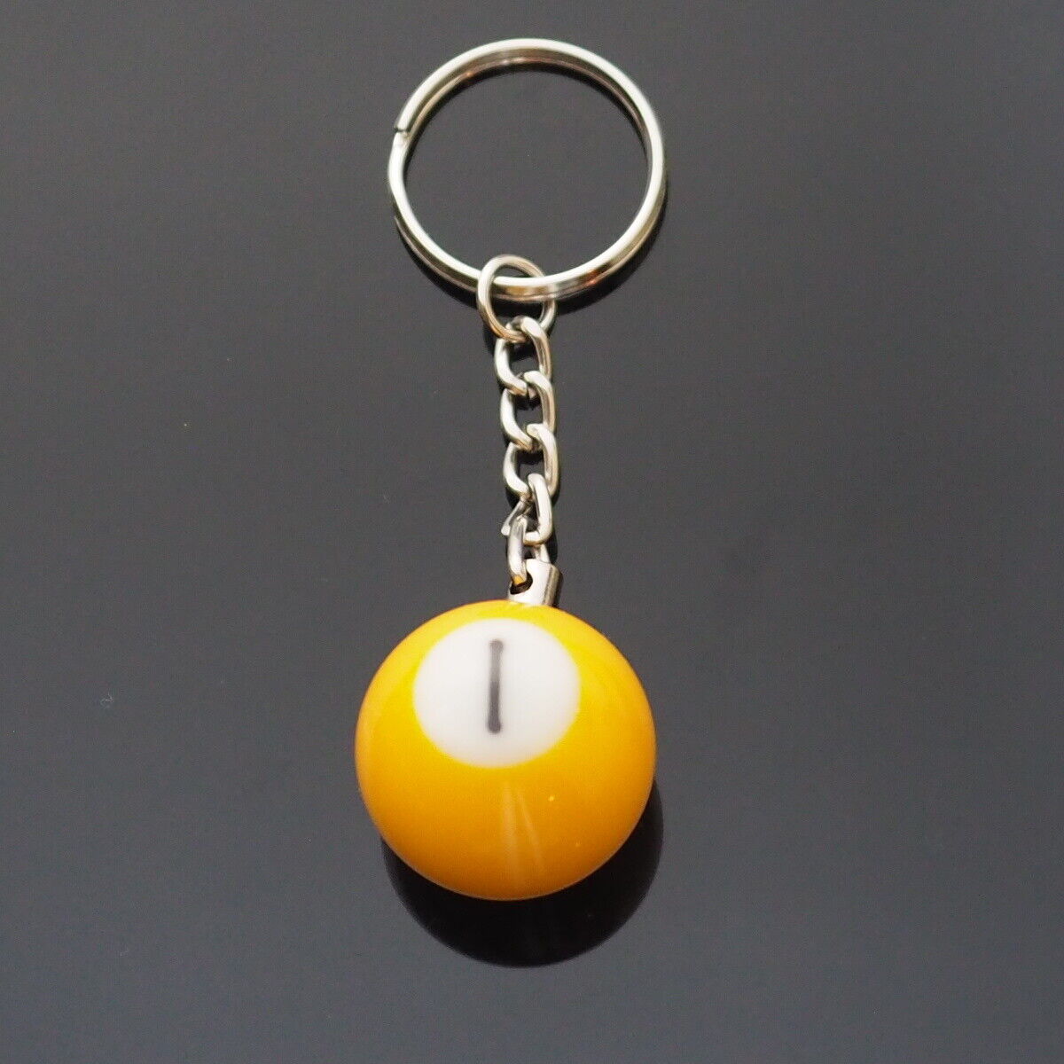 1x Billiards Table Pool Ball Keychain Cool Player Gift  - Choose Numbers 1-15 