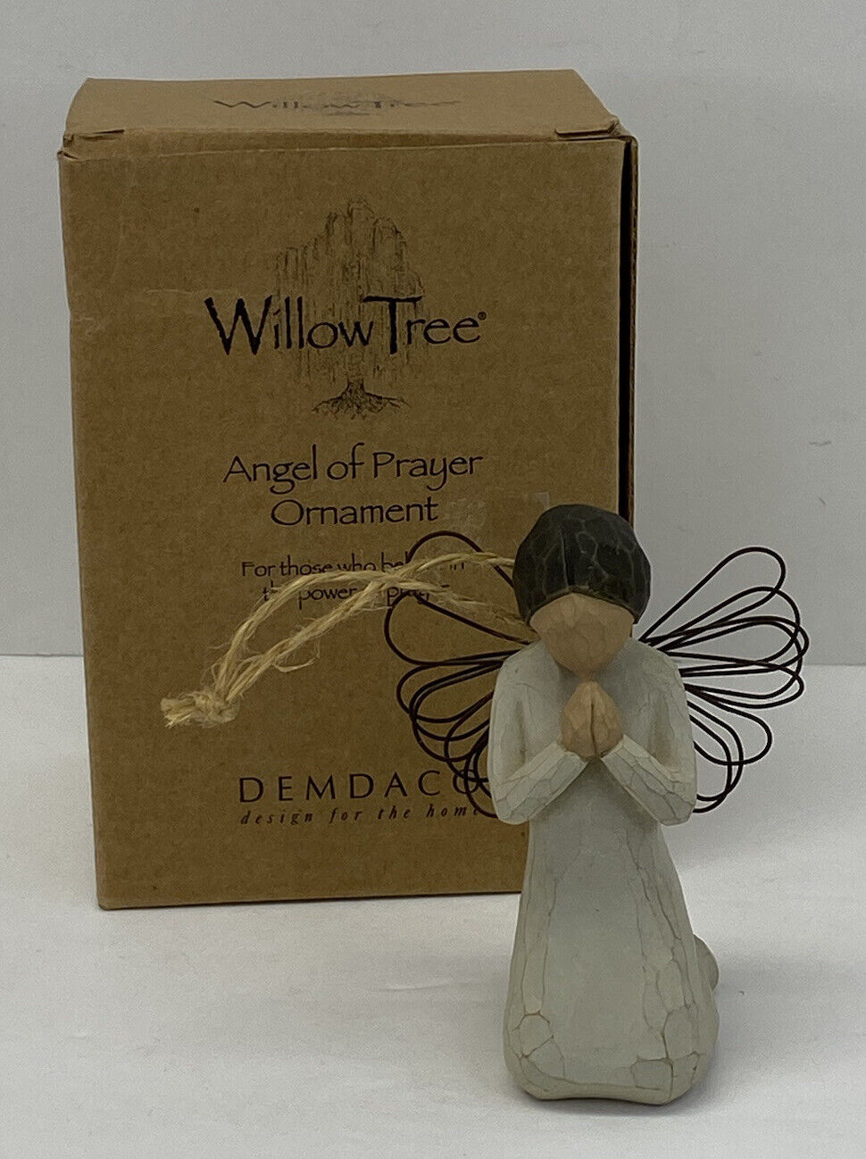 1999 Willow Tree Angel of Friendship Ornament 4.5” Girl and Puppy #26043 Lordi