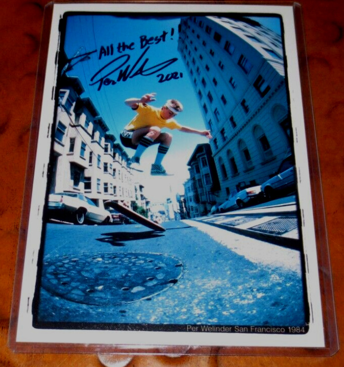 Per Welinder skateboarder signed autographed photo Bones Brigade Back to Future
