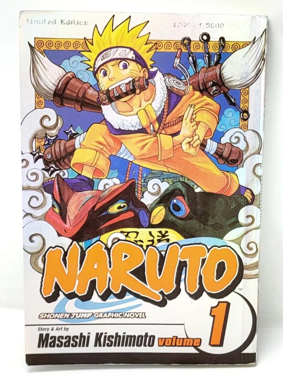 Naruto Vol.1 Limited Edition 2003 Manga (4390 of 5000) English Shiny Holo Cover