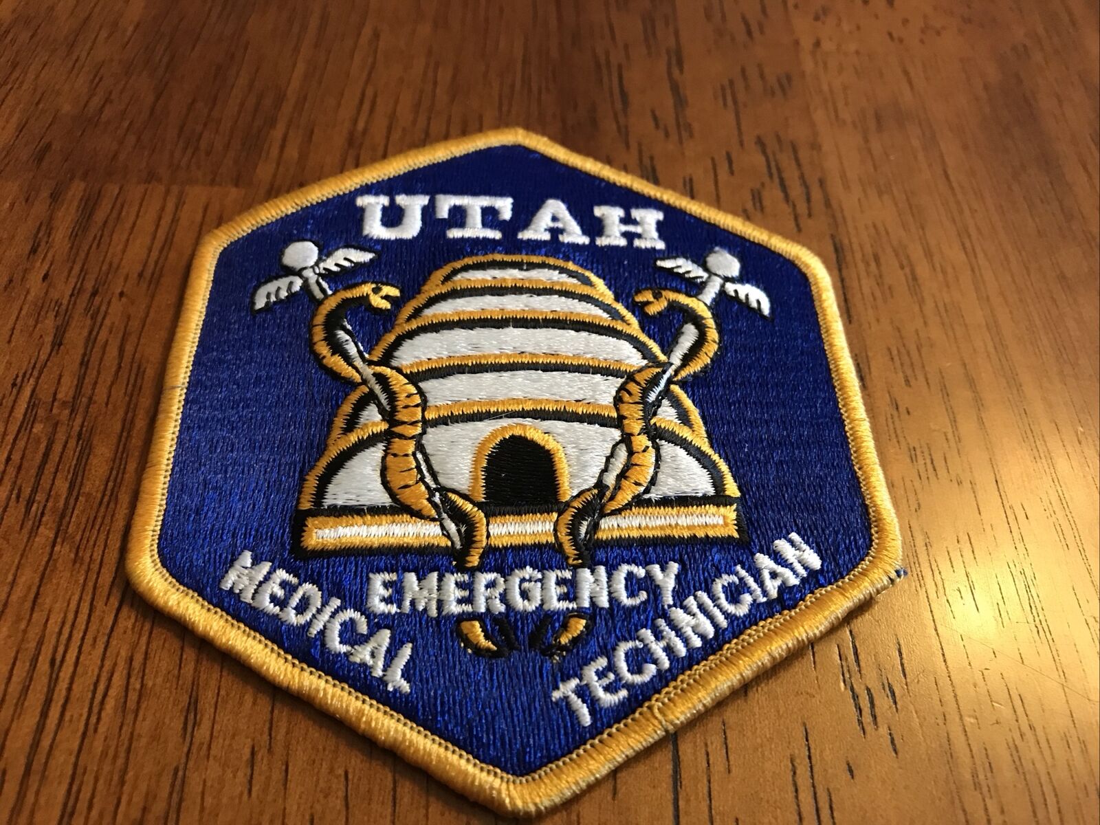 State of Utah UT Emergency Medical Technician EMT *GOLD BORDER* Badge patch New