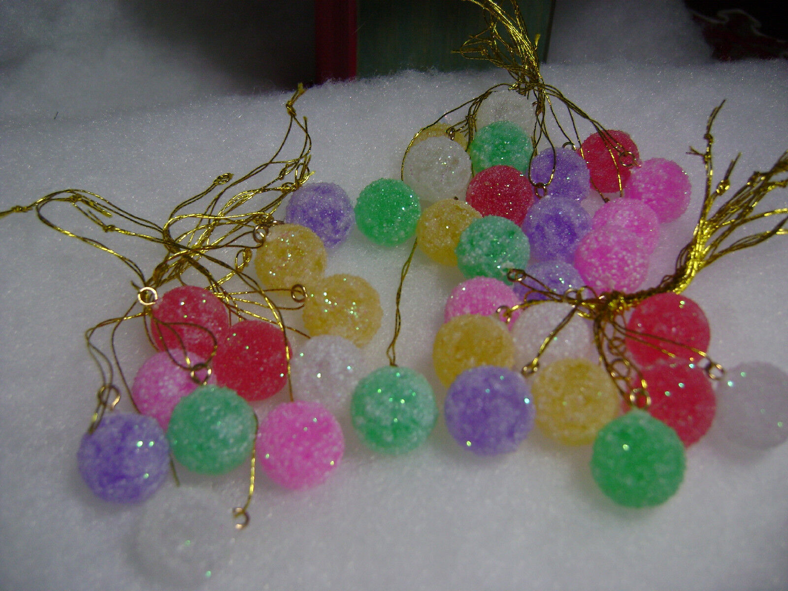 Gumdrop 36pc Mini Sugar Coated Fake candy Christmas Tree Ornaments crafts