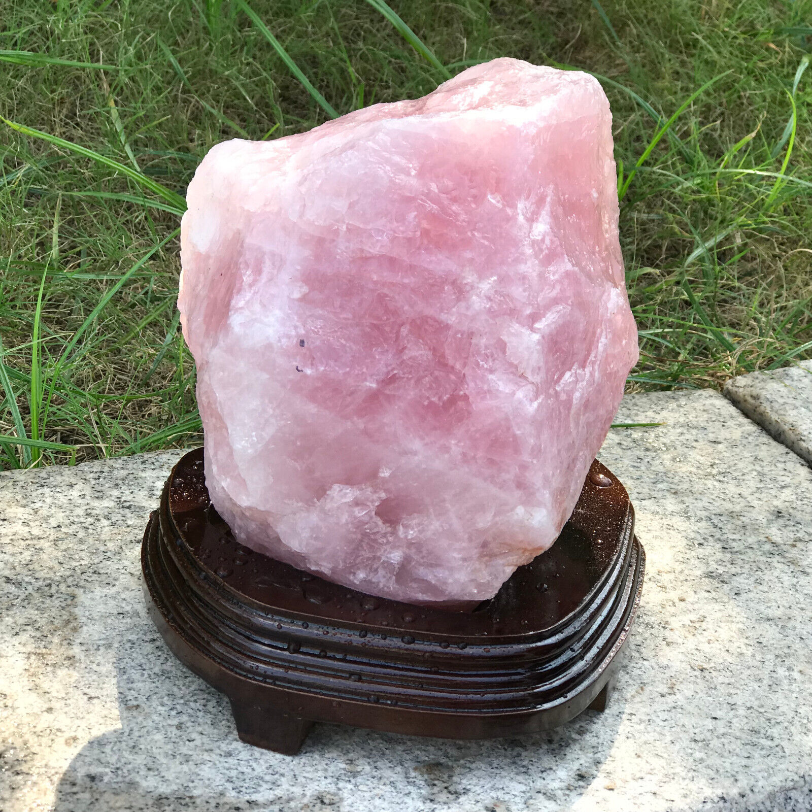 11.77LB Natural Pink Rose Quartz Crystal Raw Ore Specimen Stone  Healing, ly198
