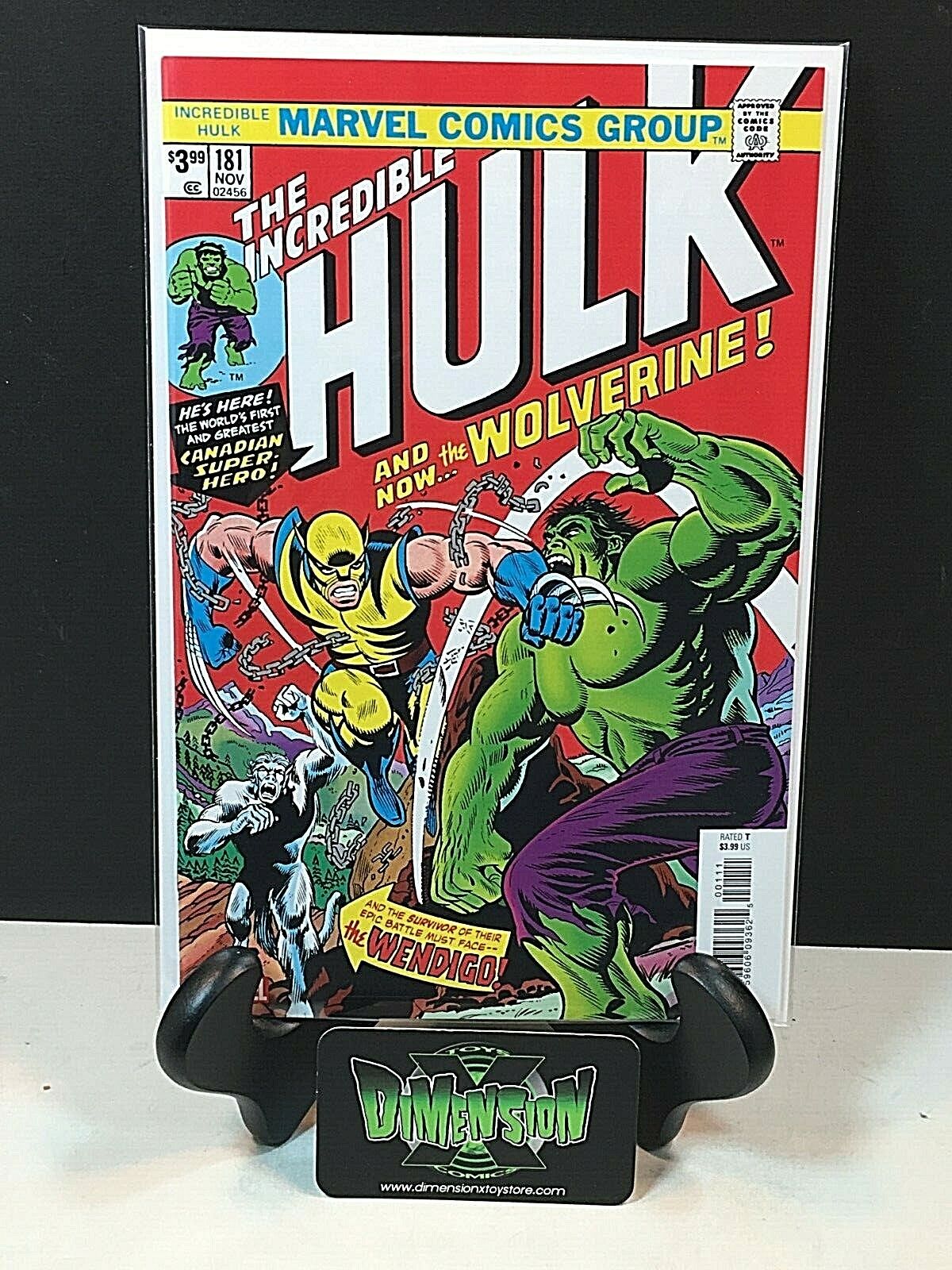  INCREDIBLE HULK #181 FACSIMILE EDITION 1ST FULL APPEARANCE WOLVERINE 1ST PRINT