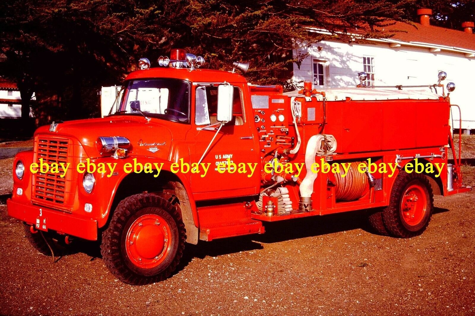 Fire Apparatus Slide United States Army Fire Dept 1967 International-Darley US18