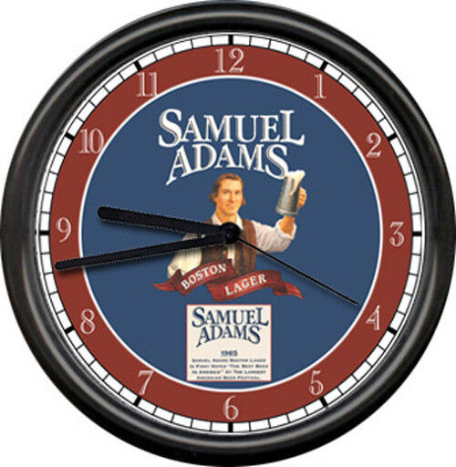 Samuel Adams Beer Tavern Bar Game Room Brewery Sign Wall Clock