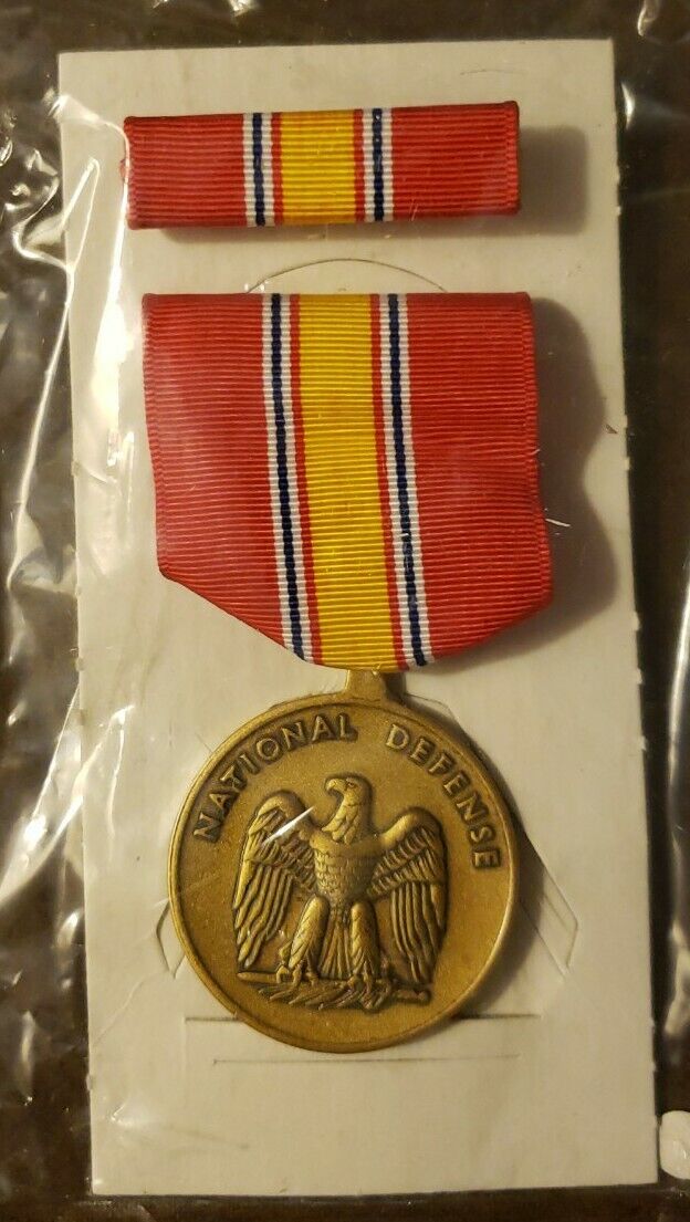 National Defense Service Medal & Ribbon Set Military GI Issue NDSM NIB