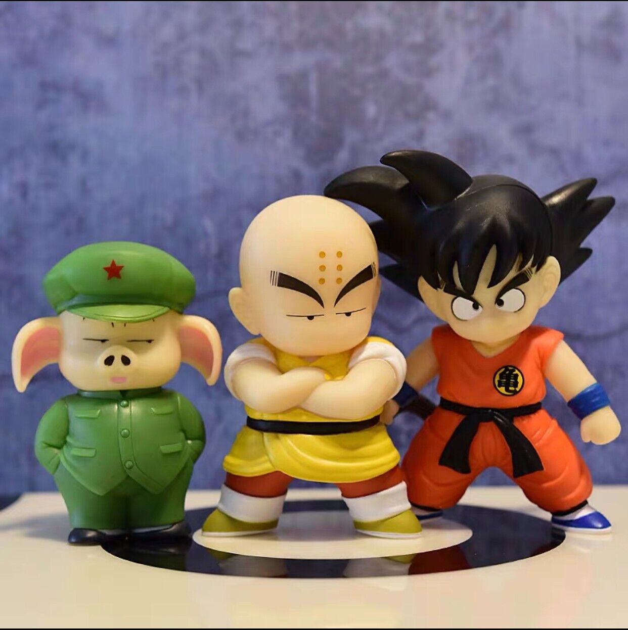 3 Pcs Anime Dragon Ball Z Childhood Goku Krillin Oolong Action Figure Toy Gift