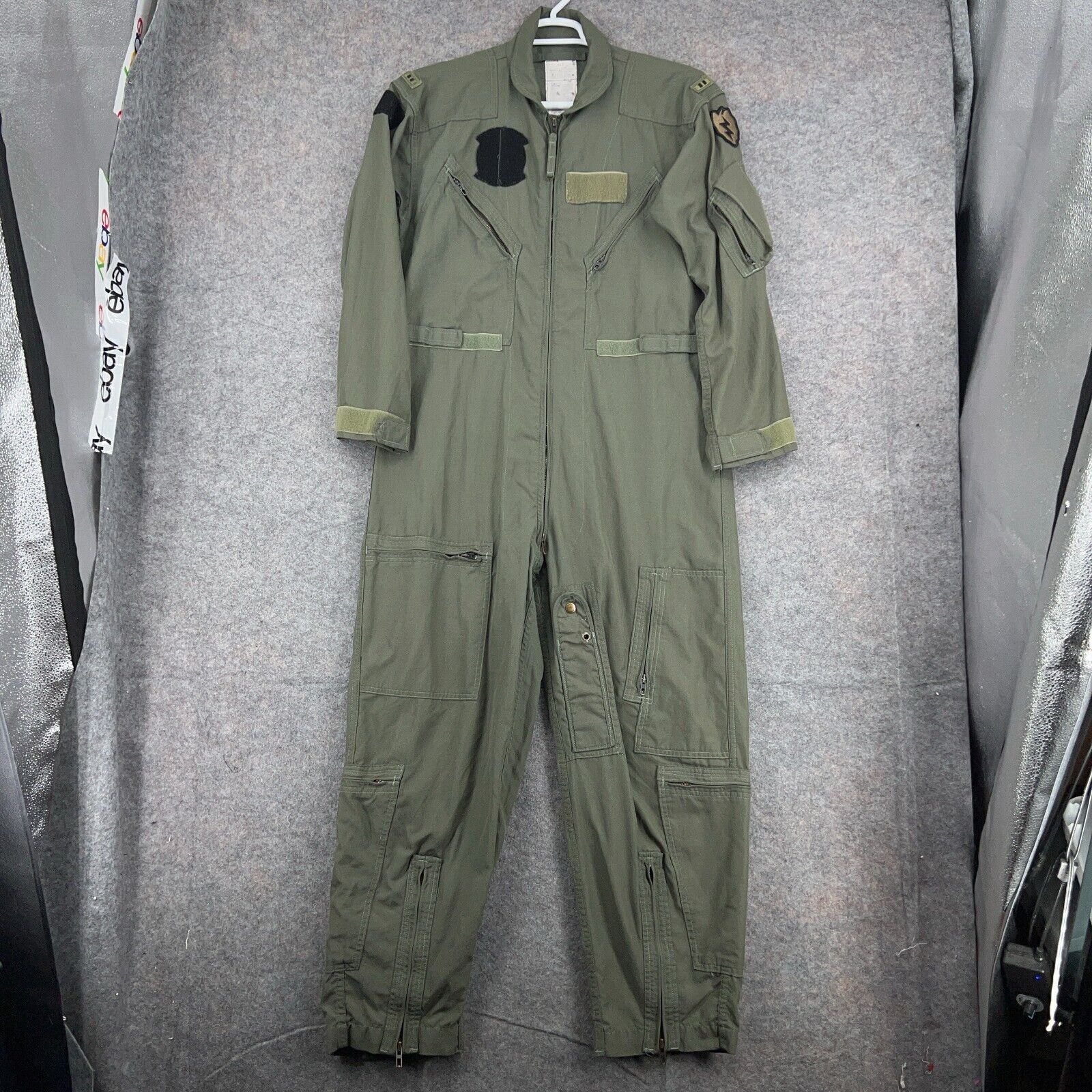 US Military Flyers Coveralls Size 44S Sage Green CWU-27/P Warrant Officer