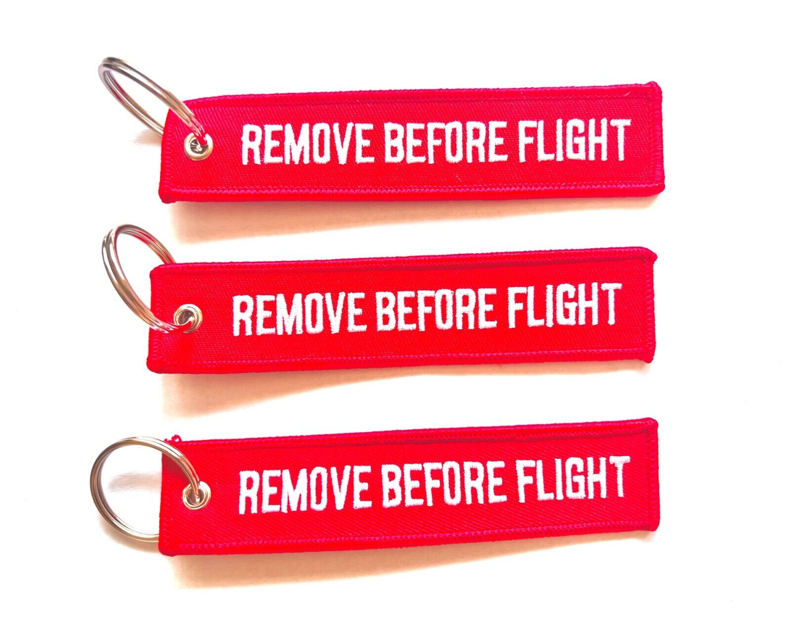 REMOVE BEFORE FLIGHT KEYCHAIN 3 PACK