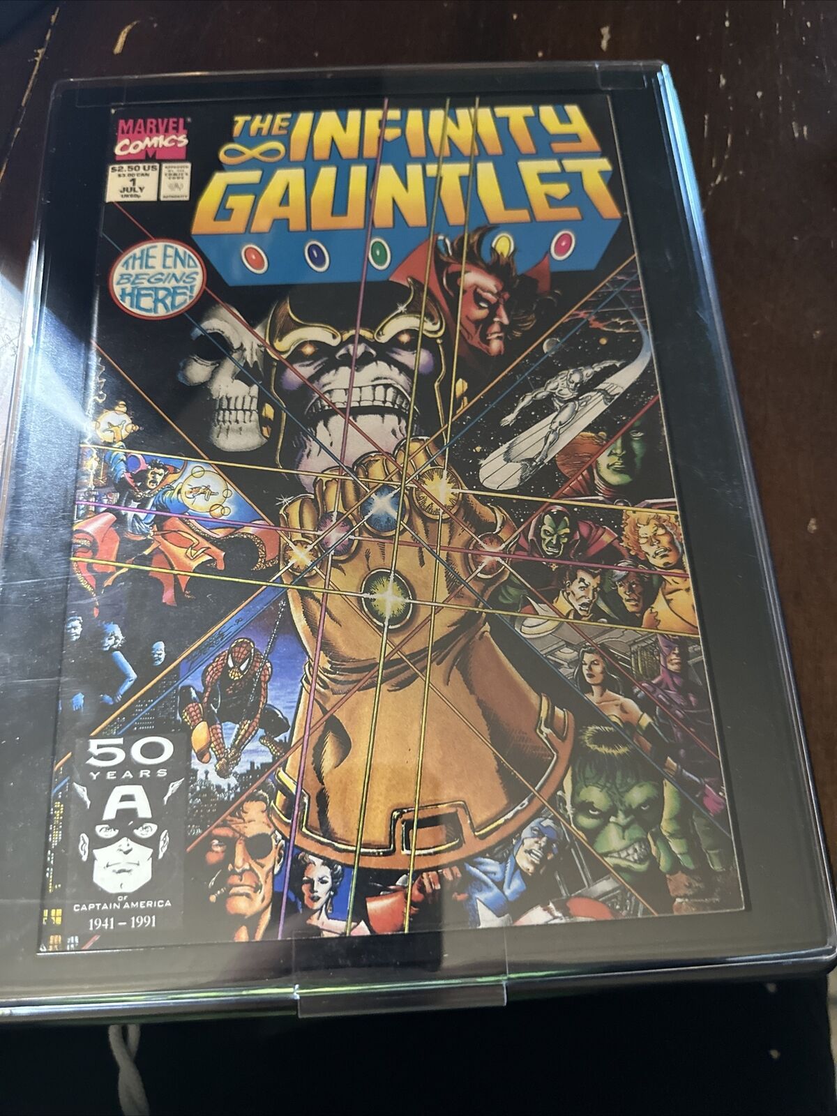 THE INFINITY GAUNTLET  #1-6 7/91 FULL SET ALL SIGNED BY GEORGE PEREZ NM NICE