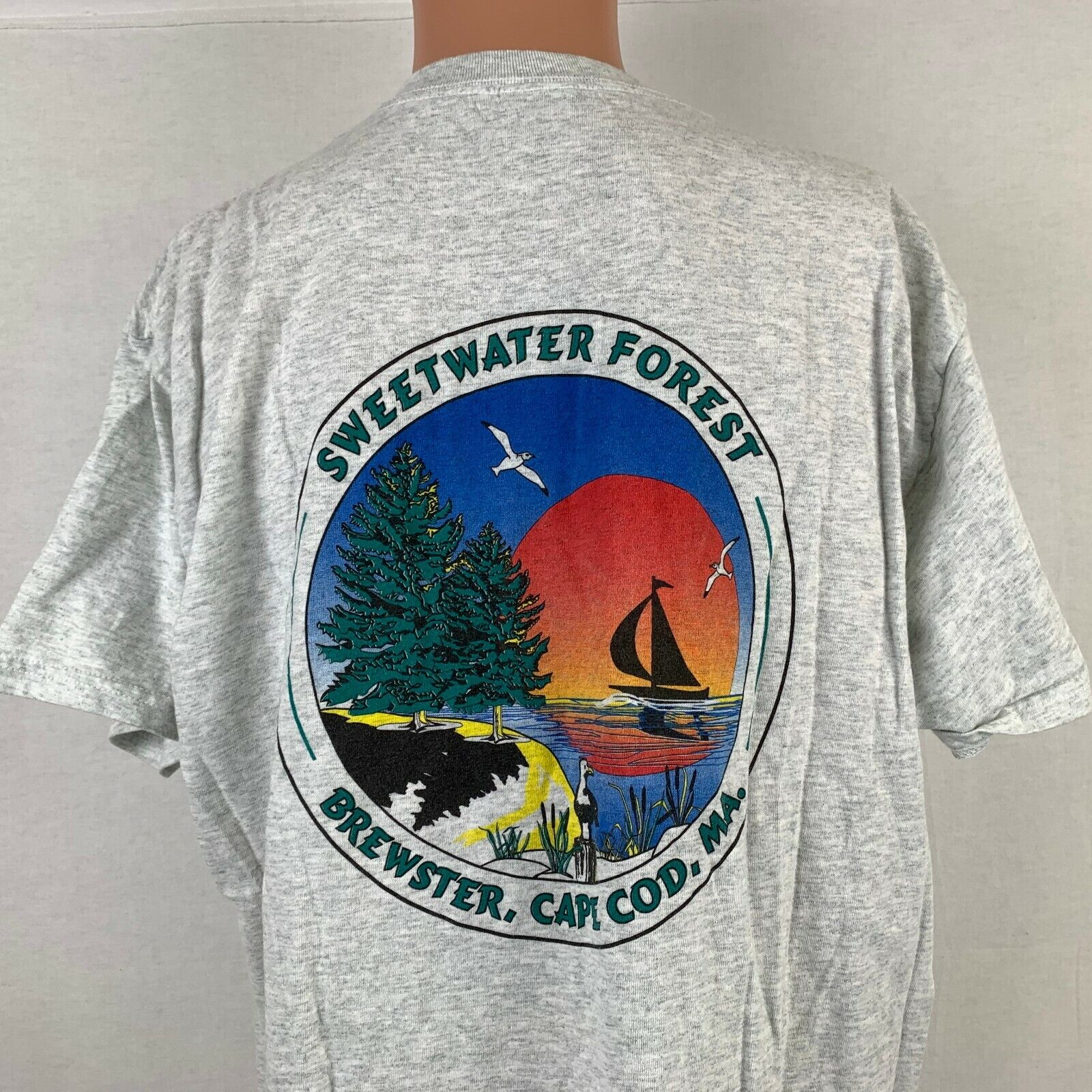 Sweetwater Forest Family Campground Brewster Cape Cod MA T Shirt Vtg 90s XL 