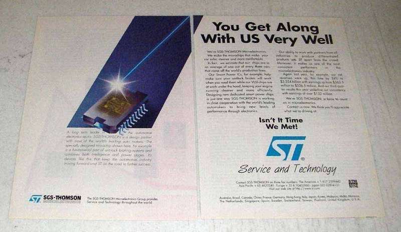 1996 SGS-Thomson Microelectronics Ad - You Get Along