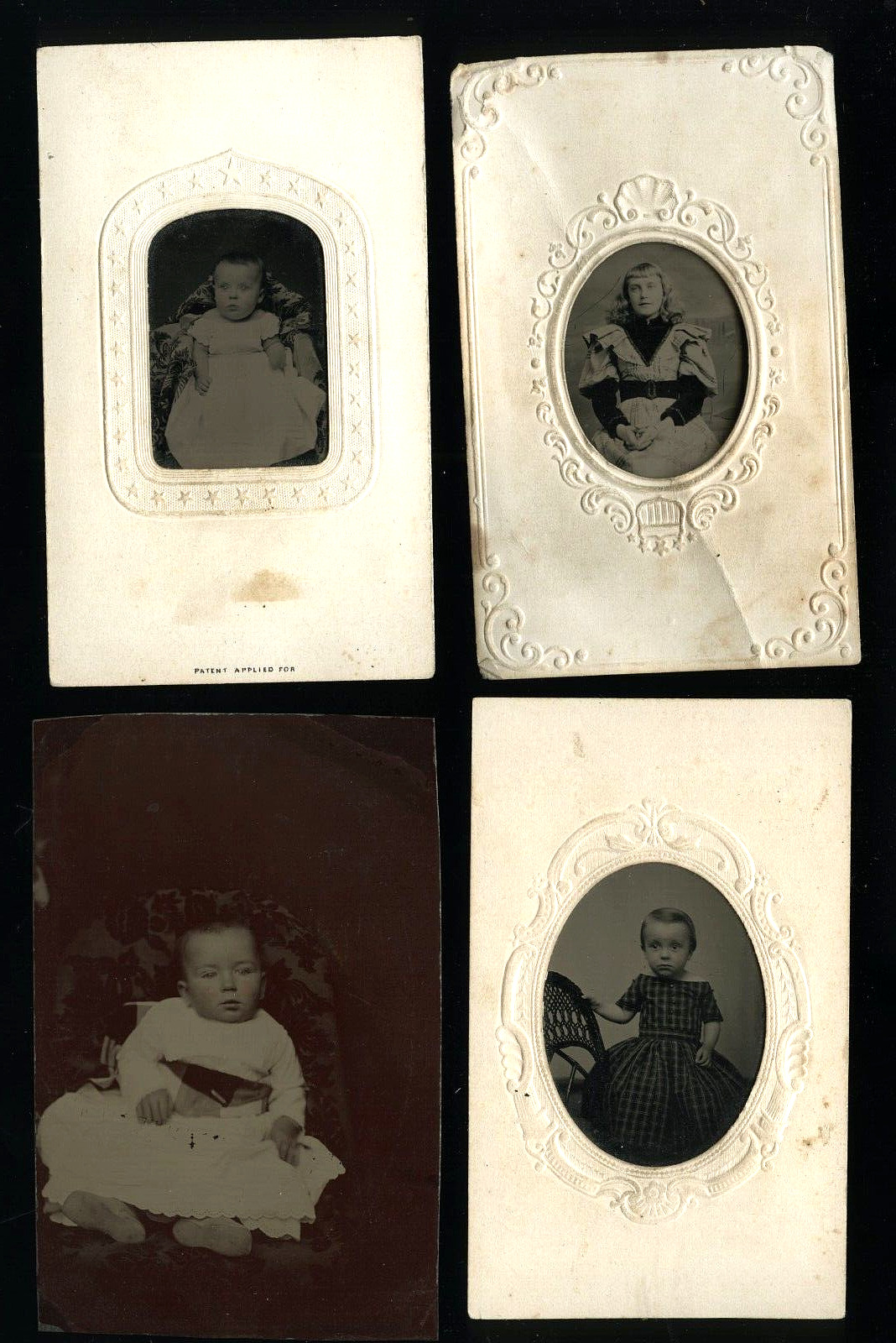 Lot of Antique Tintypes 1860s 1870s Cute Kids