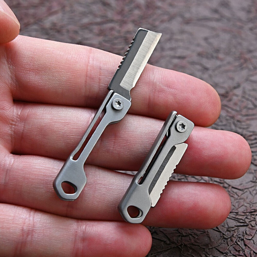 Mini Folding Knife Stainless Steel Blade Pocket Knife Keychain Parcel Key Chain