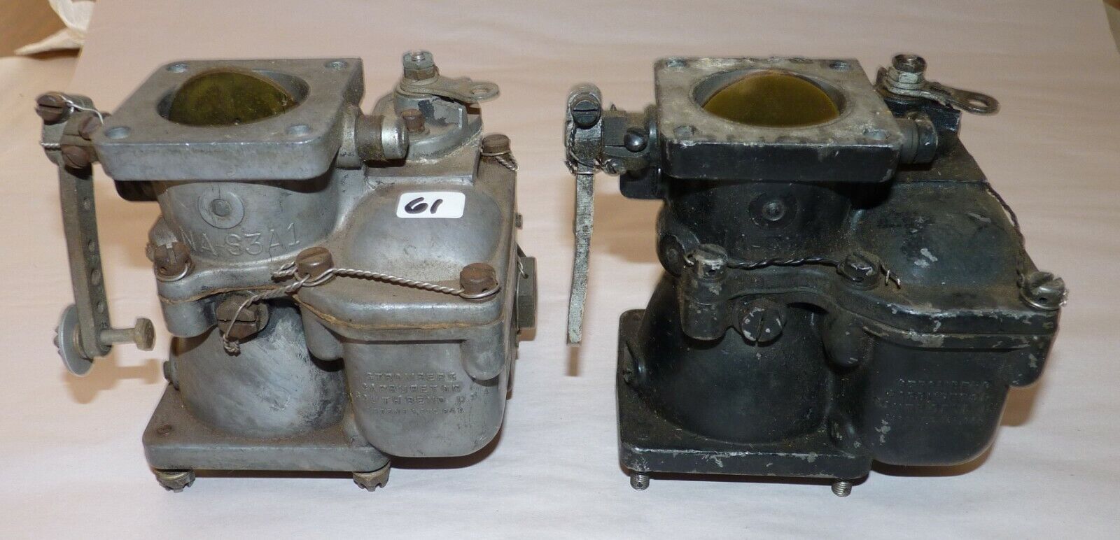 2 Stromberg Aircraft Carburetors, NA-S3A-1,  Cores.