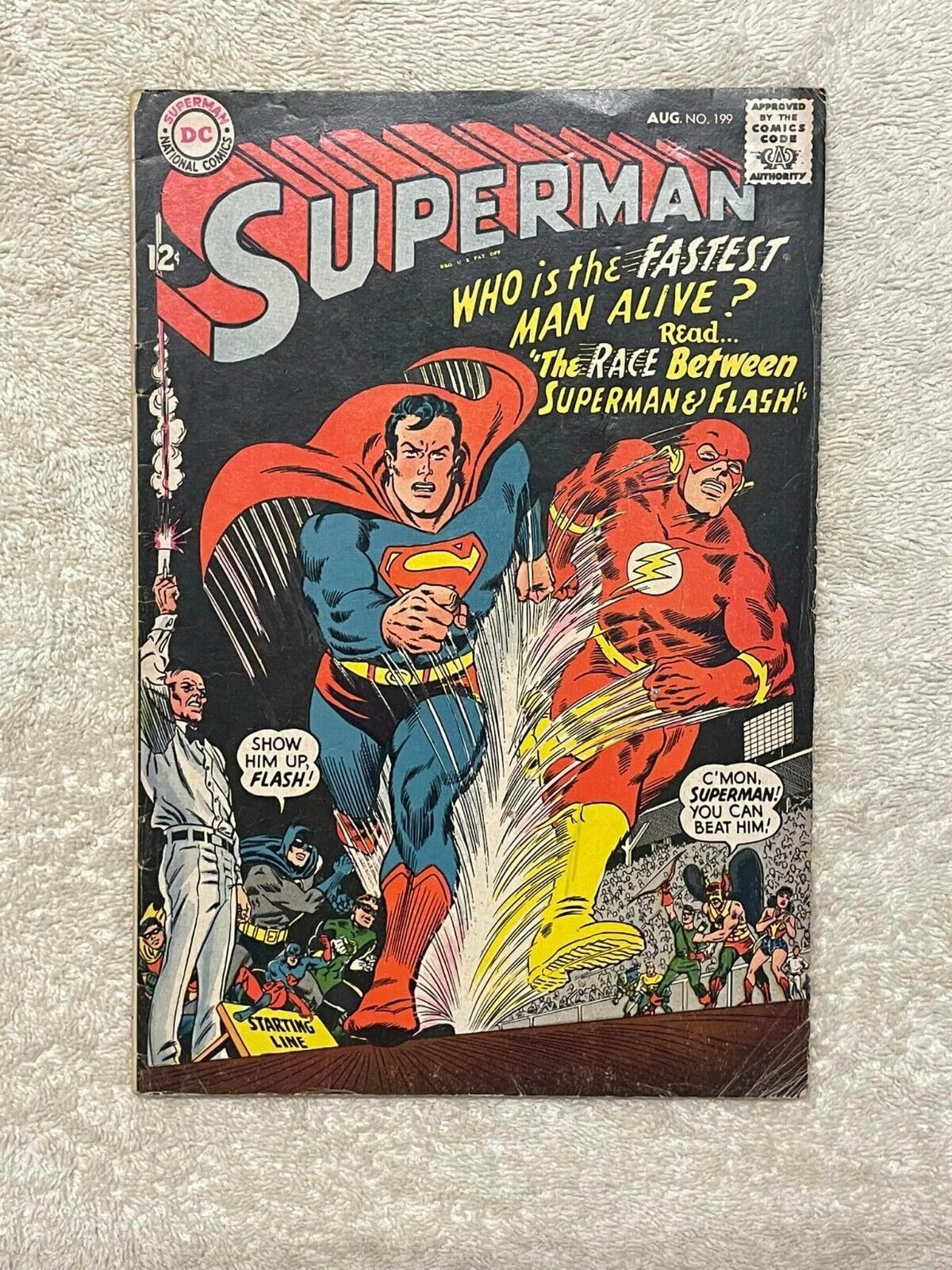 Superman #199 (RAW 5.0 - DC Comics 1967) 1st Race Superman vs. Flash