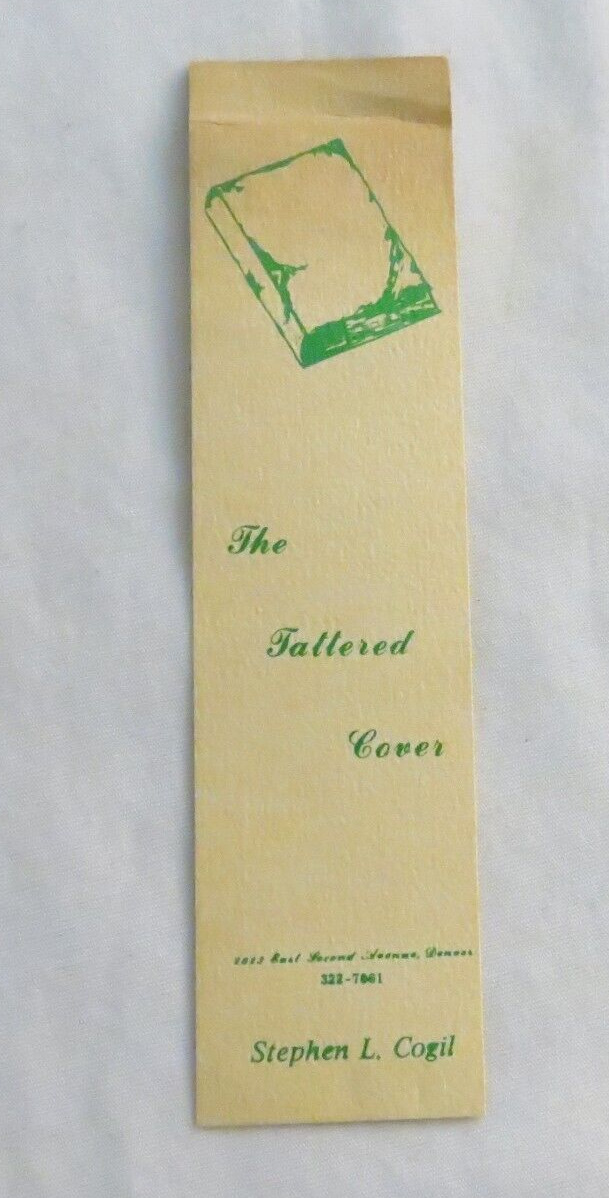 The Tattered Cover Bookstore Stephen L.Cogil 2823 E Second Denver Bookmark