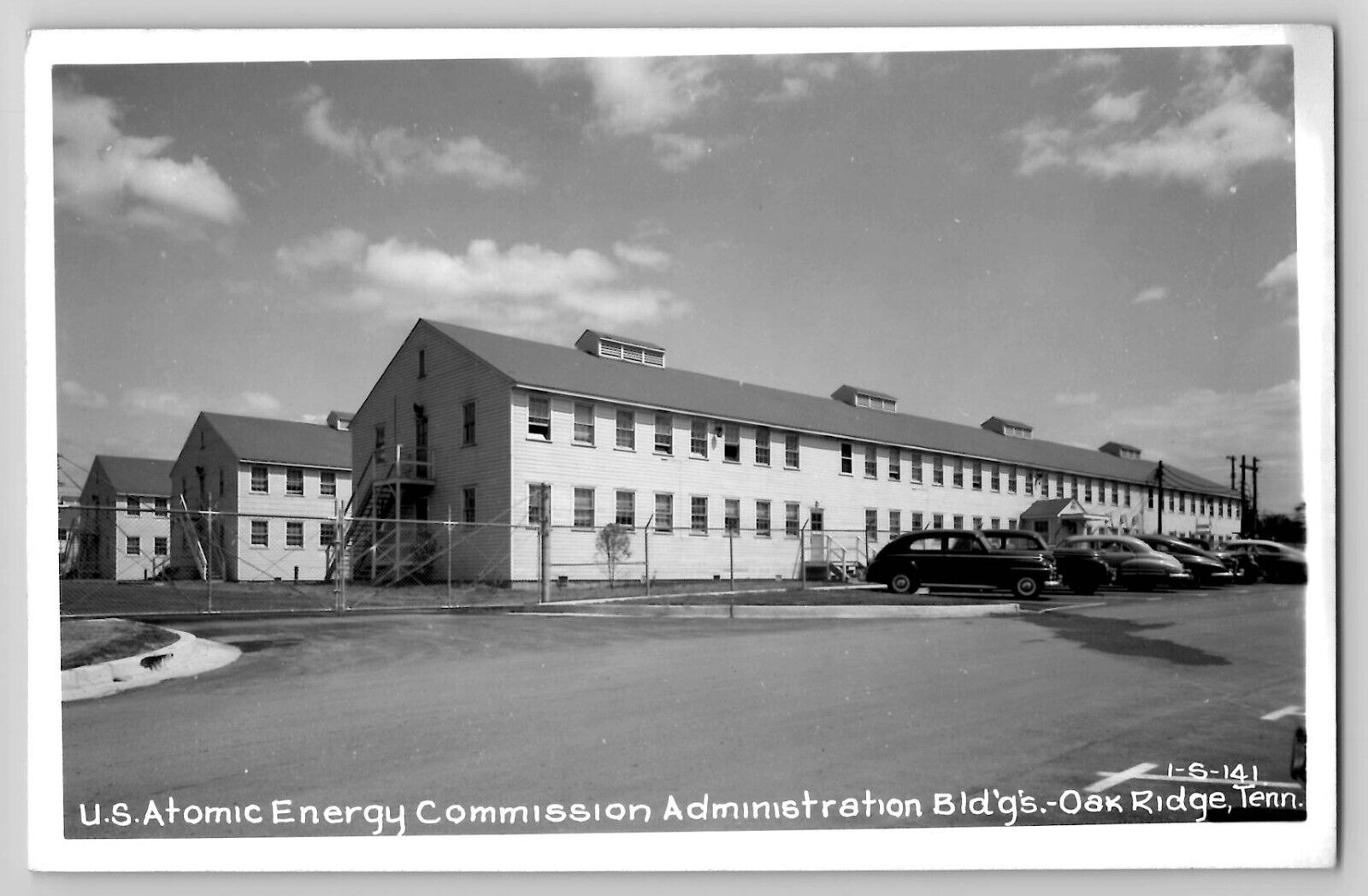 US Atomic Energy Commission Admin Bldg Oak Ridge TN RPPC Photo Postcard RARE