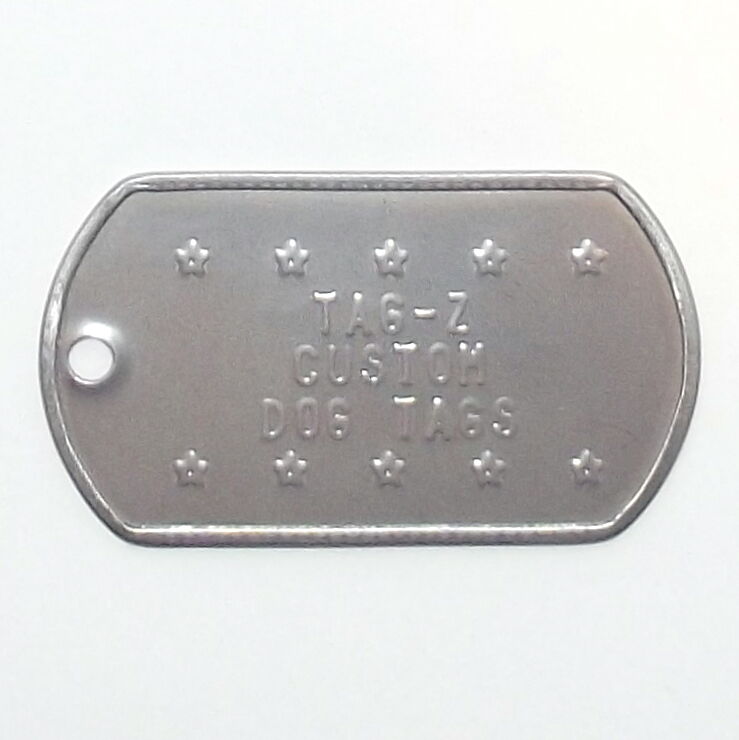 2 Military Dog Tags - Custom Embossed - GI ID Tags - REPLACEMENT