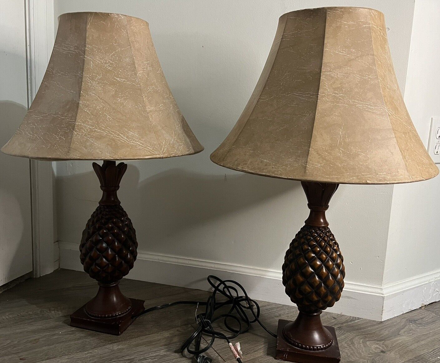 Table Lamp Pair Pineapple Table Lamp Wood