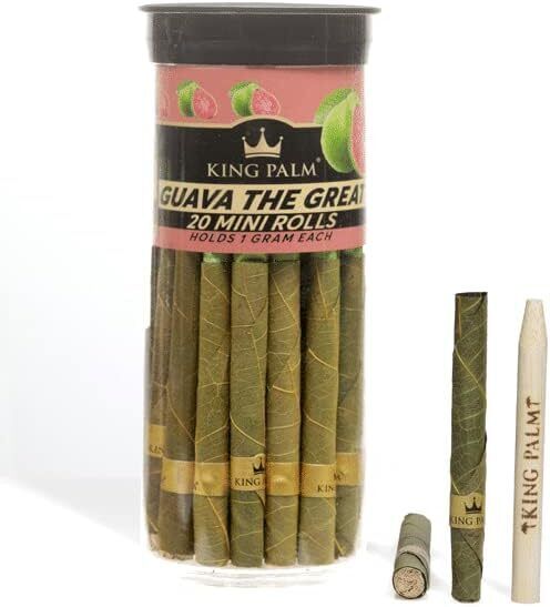 King Palm | Mini Size | Guava The Great | Organic Prerolled Palm Leafs | 20Rolls