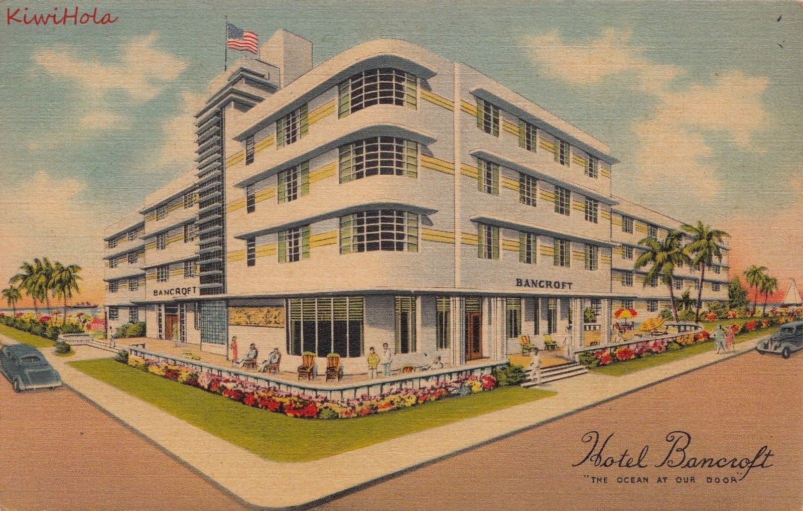 Postcard Bancroft Hotel Miami Beach FL