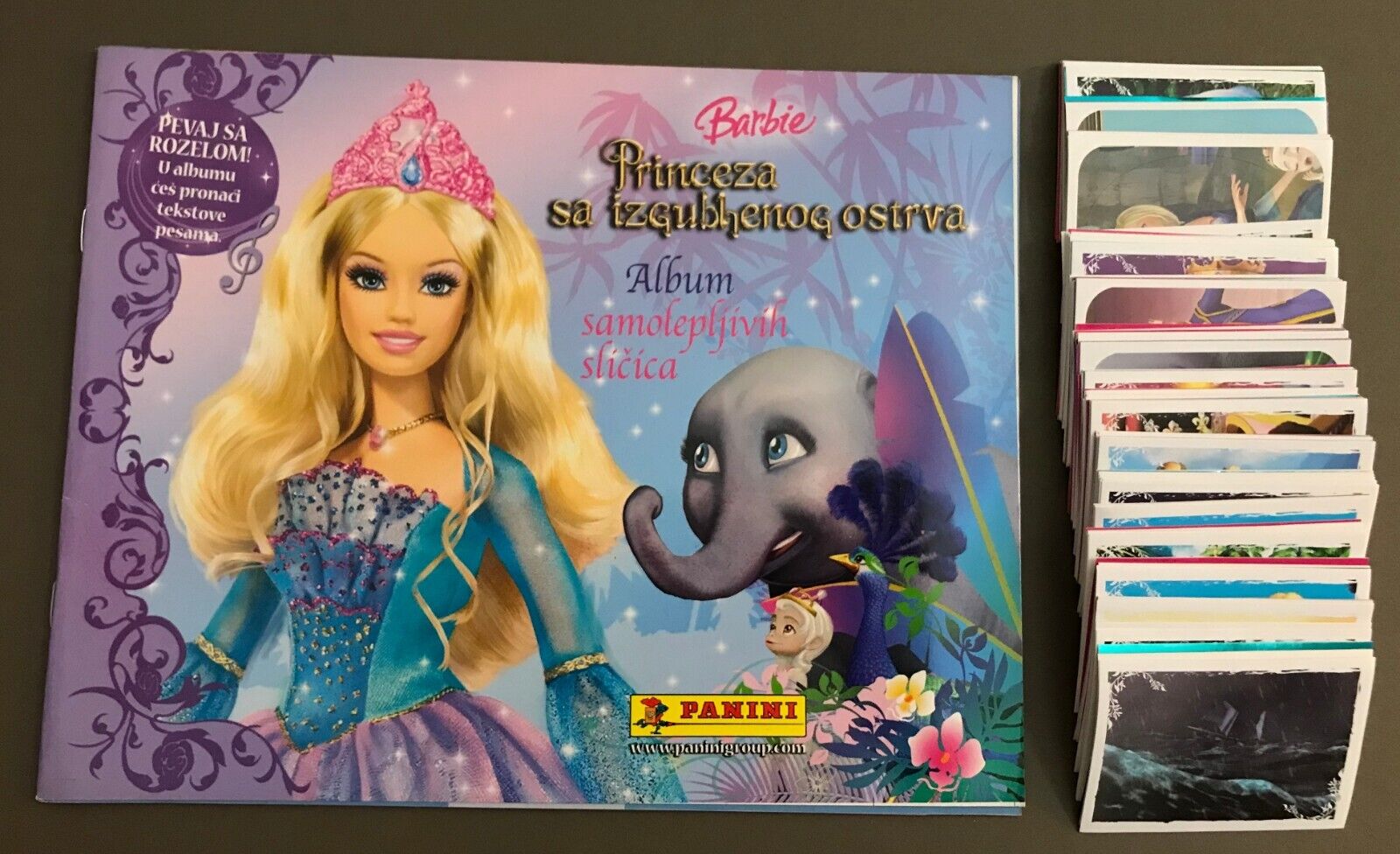 2007 Panini Barbie The Island Princess empty album and complete set